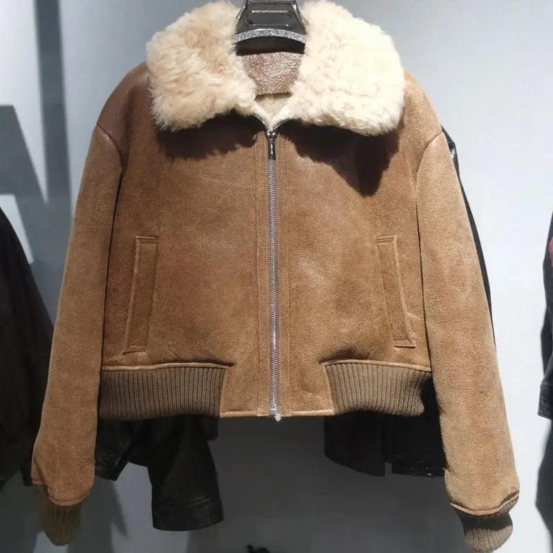 Европейские товары 2024 зимняя новинка ретро меховой мех Майяра женская короткая