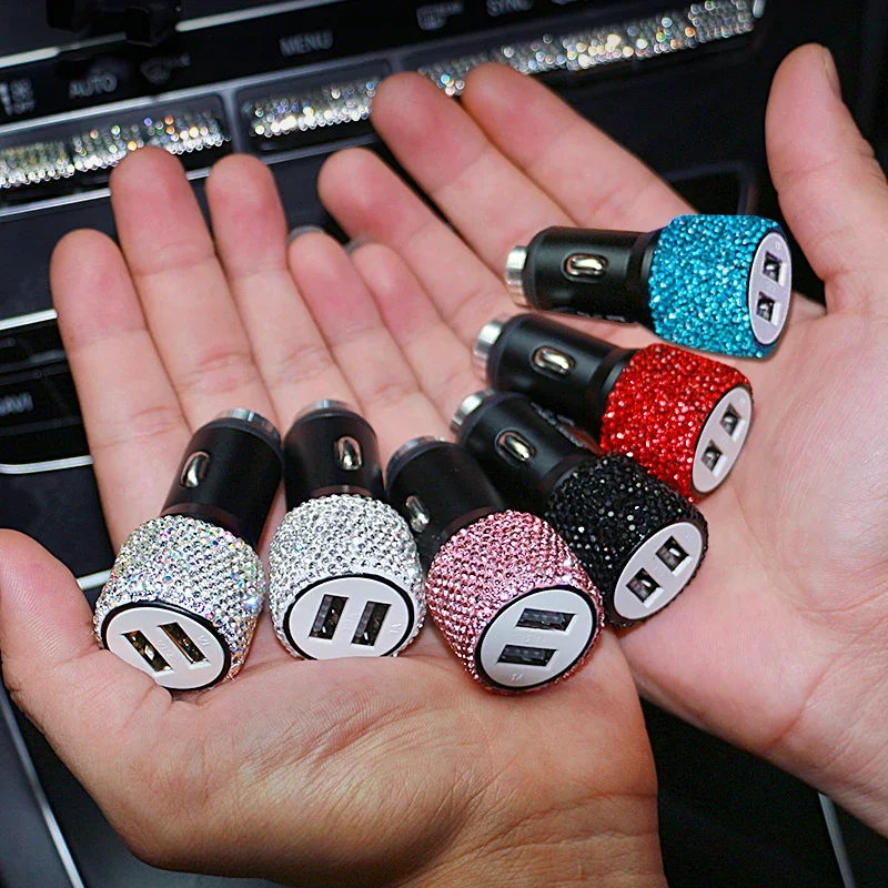 Бриллиантовое автомобильное зарядное устройство для автомобильного телефона