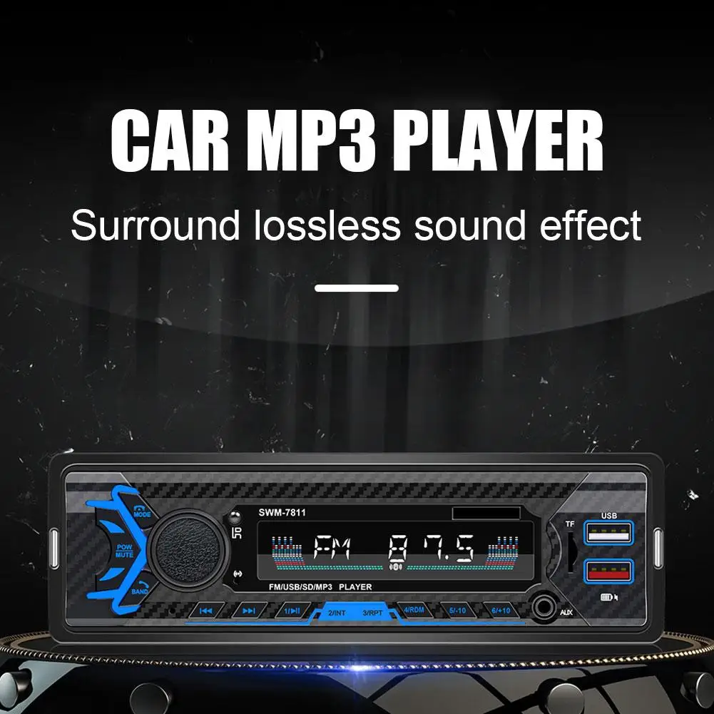 

Авторадио BT Bluetooth головное устройство громкой связи с голосовыми частями 2xusb USB FM MP3 TF SWM-7811/7812 1DIN автоплеер с управлением AUX C8V7