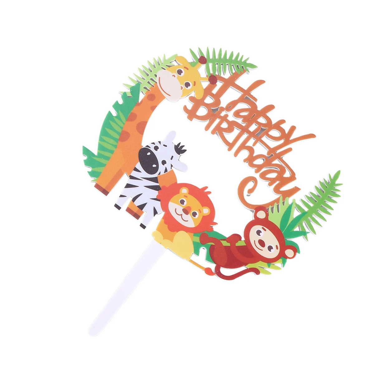 

Cake Picks Birthday Animal Pick Decoration Cartoon Topper Farm Dessert Baby Shower Theme Insert Party Toppers Jungle Supplies