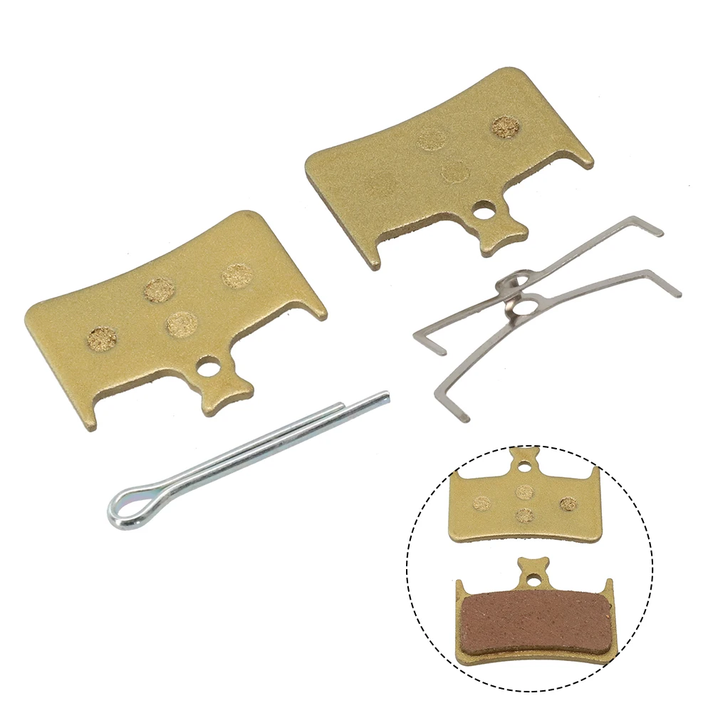 

Durable Protable Reliable Disc Brake Pads Gold MTB Bike Metal About30g All Metal Boxed Bicycle Disc Brake Pads