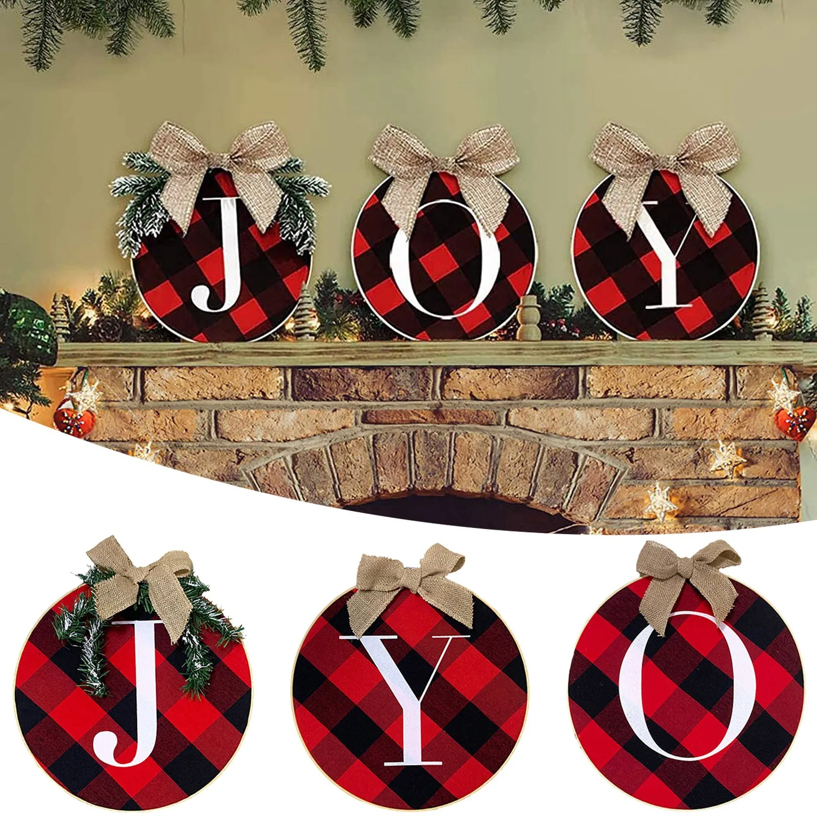 

Веревка для входной двери, 3 шт. в комплекте, «сделай сам», гирлянда с надписью «JOY Sign», приветственная деревянная гирлянда для входной двери, ...