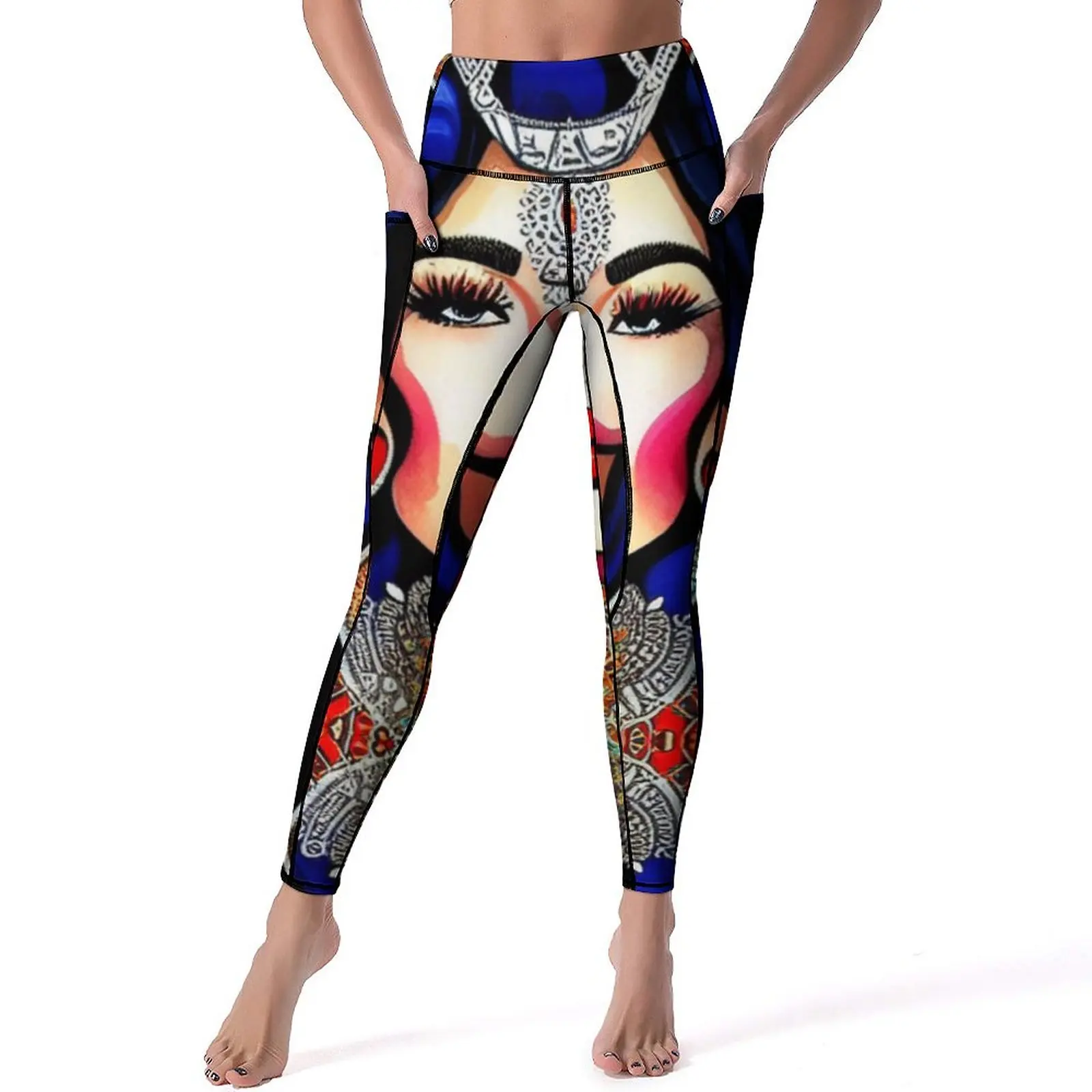 

Женские Леггинсы для йоги с высокой талией и карманами