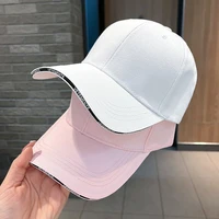 2022 new baseball cap womens hat brim paste cloth black embroidery fashion sunshade cap mens spring and summer outdoor sports