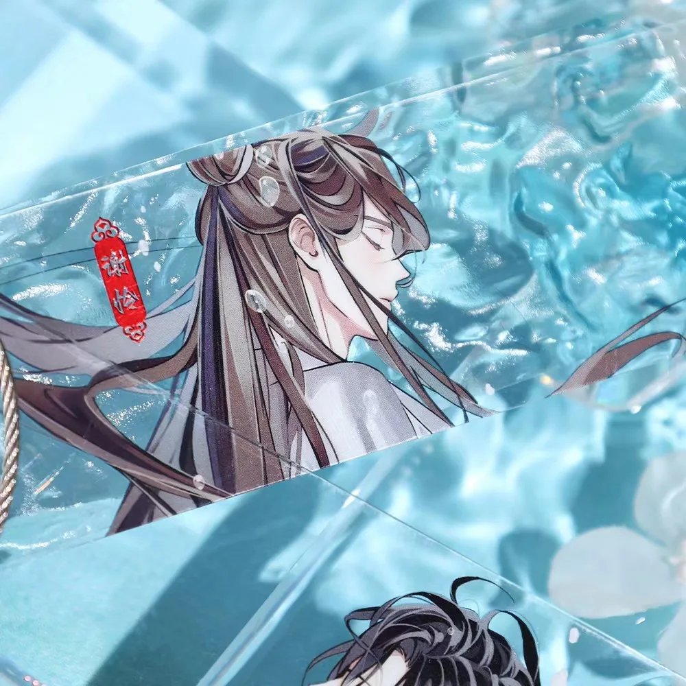 Брелок для ключей с трехслойной подвеской из мультфильма TGCF Tian Guan Ci Fu Xie Lian Hua Cheng