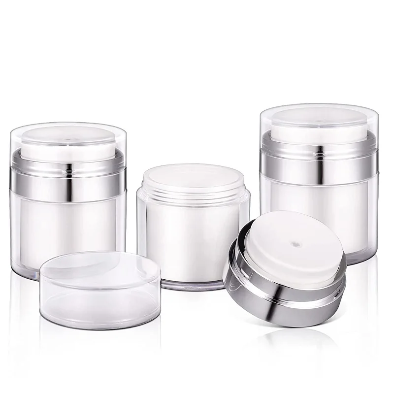 15/30/50g Empty Airless Pump Jar Refillable Acrylic Cream Bottle Vacuum Dispenser Portable Container of Makeup Lotion Cosmetic