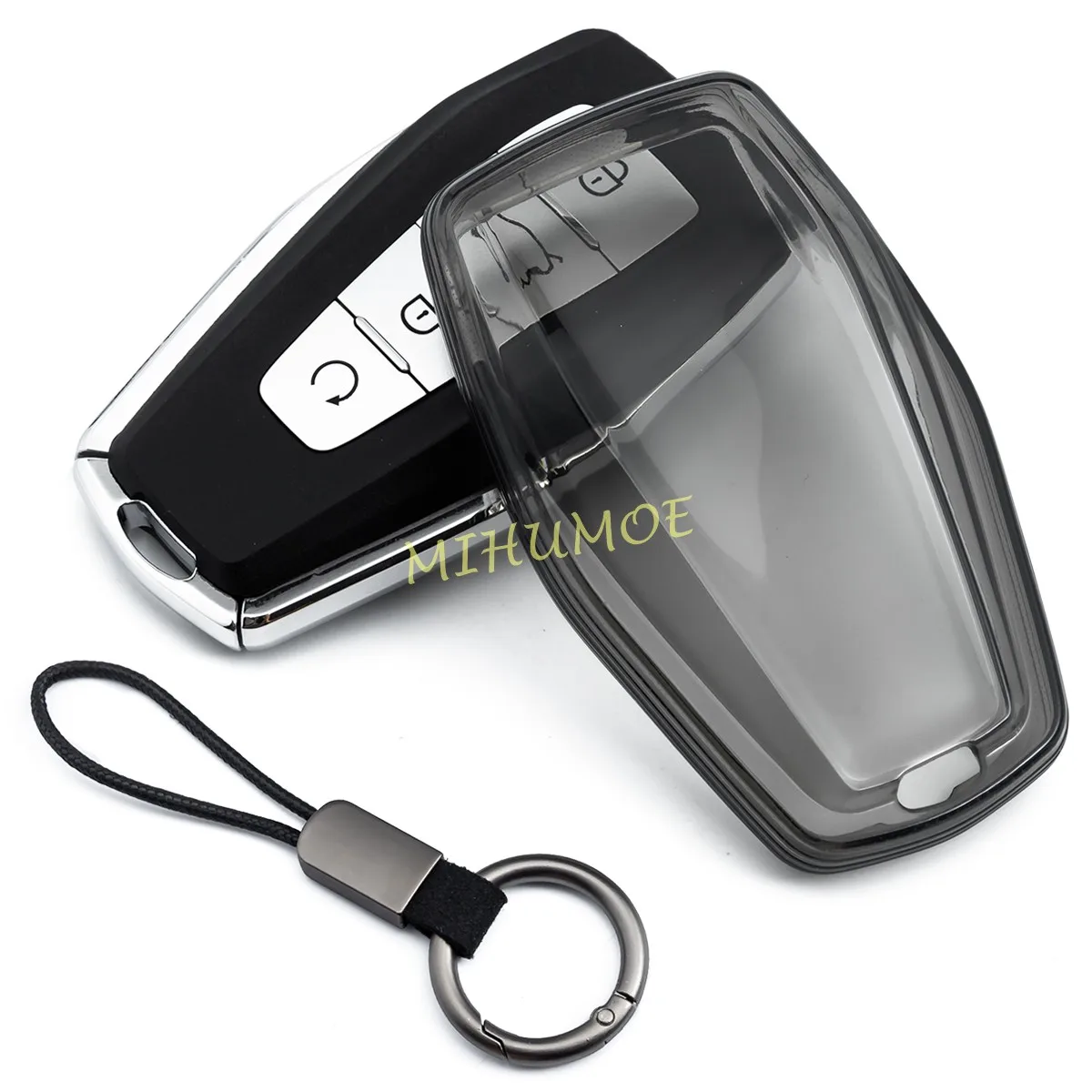 

Для Geely Monjaro Coolray Okavango Geometry C Proton X50 Renault Grand Koleos автомобильный брелок чехол брелок черный прозрачный