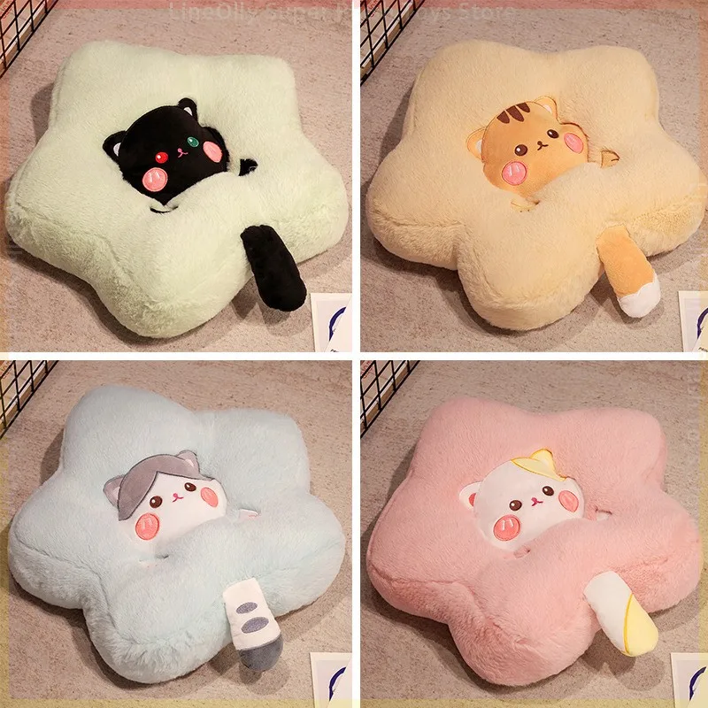 Креативная плюшевая подушка-Кот-метеорит игрушка мягкая набивная Подушка с