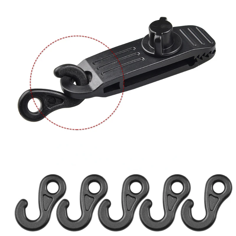 

10pcs Clip Tail Tent Light Hanging Hook Outdoor Camping Hiking Lamp Plastic Canopy Tarp Fixed Hook Hiking Camping Tent Tools