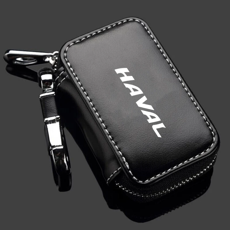 Leather Car Key Protection Shell Bag Carbon Filber Car Key Case Car Keychain For haval f7 h6 f7x h2 h3 h5 h7 h8 h9 m4