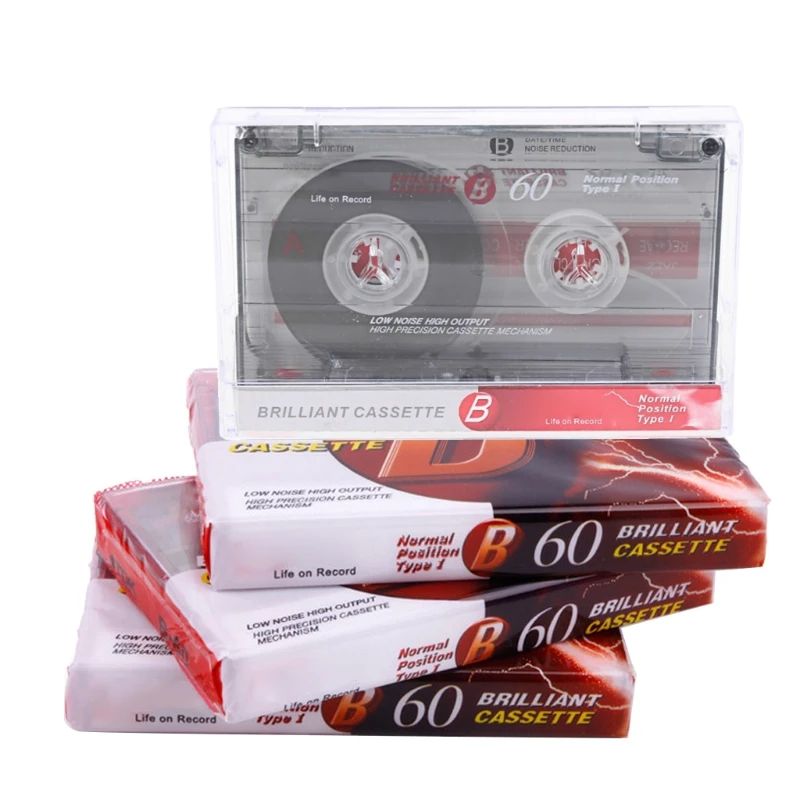 

2022 New 2Pcs 60 Minutes Standard Cassette Blank Tape Player Empty Magnetic Tape Recording For Speech Music Recording MP3