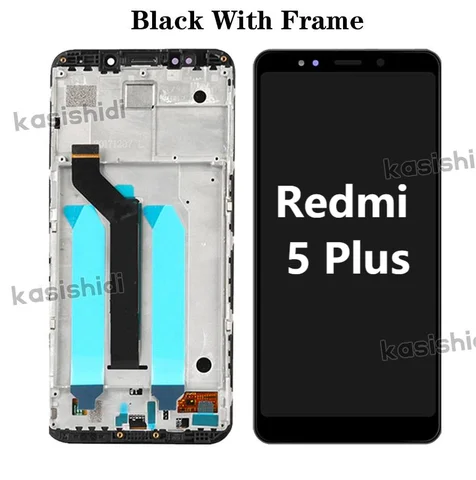 ЖК-экран для Xiaomi Redmi 5, ЖК-дисплей, сенсорный экран, дигитайзер в сборе, замена для Redmi 5 Plus с рамкой, задняя крышка