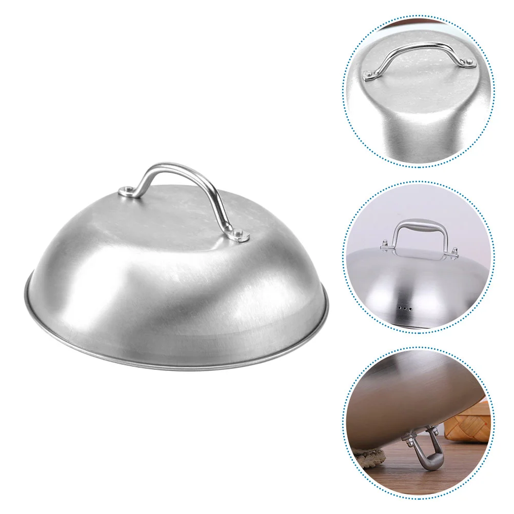 

Cover Domedish Grill Basting Steak Cooking Melting Griddle Lid Steel Stainless Steaming Cheese Oil Anti Cloche Splashing