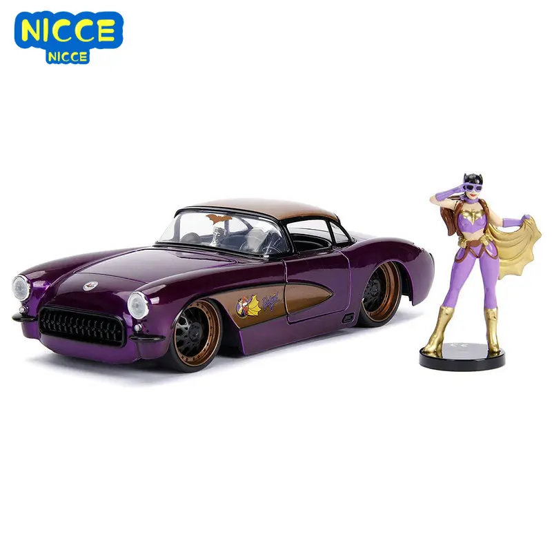 

Nicce 1:24 1957 Chevrolet Corvette Muscle Scale Alloy Cat Girl CHEVY Car Model Metal Car Collection Display Decoration Z36