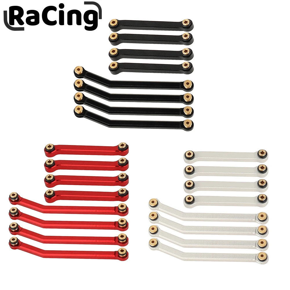 

8pcs Aluminum Alloy Car Body Link Rod Linkage Set For Axial AX24 1/24 RC Crawler Car Metal Upgrade Replacement Parts