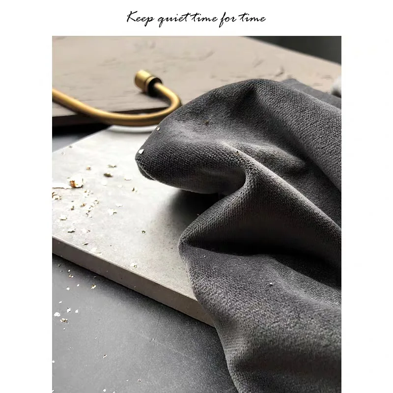 

ZS Bedroom Fashion Living Room Curtains Light Luxury Velvet Blackout Velvet Retro