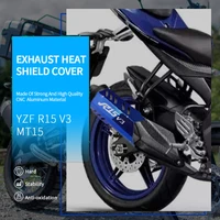 motorcycle exhaust muffler pipe heat shield cover guard protector for yamaha yzf r15 v3 2017 2018 2019 2020 mt 15 mt15 r15 v3