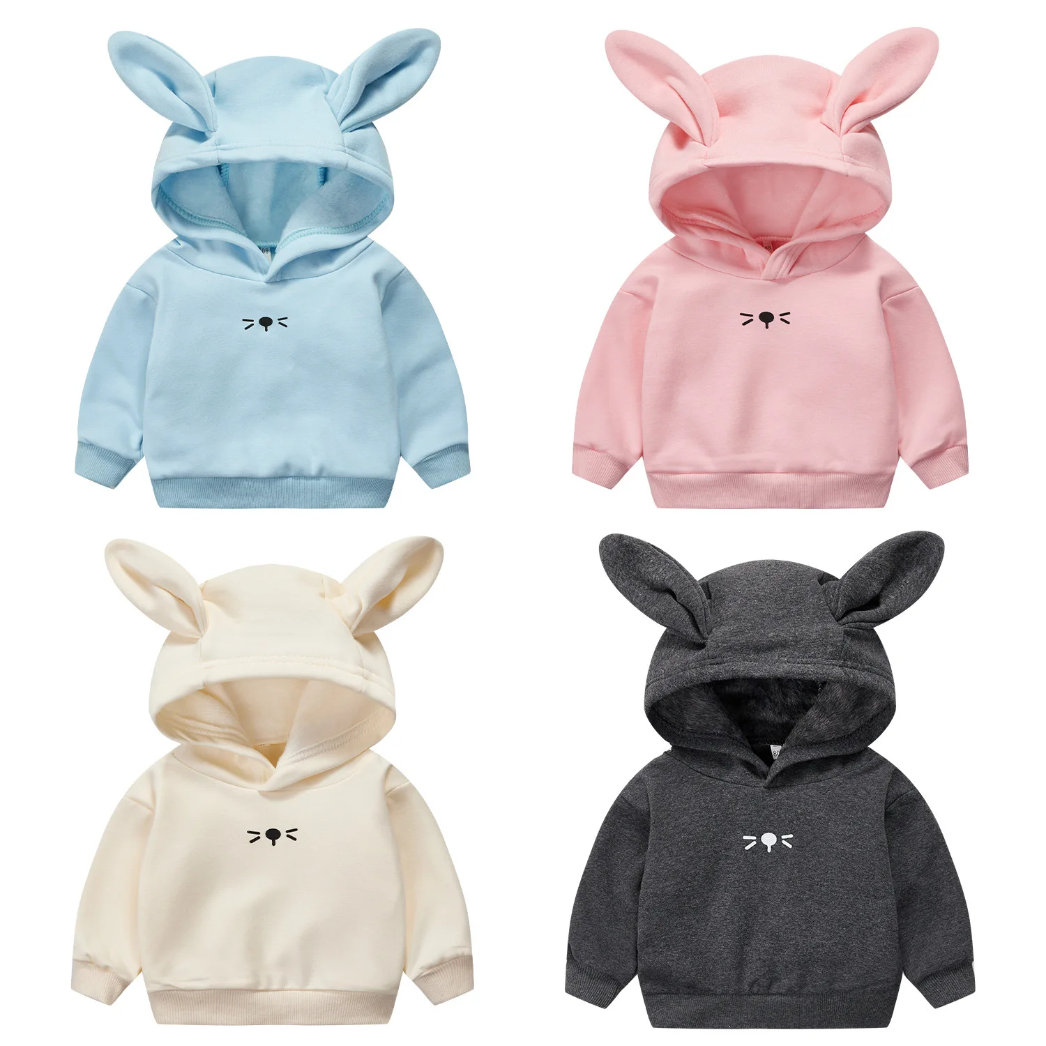 Autumn Hoodies Cute Cotton Thin Top Baby Clothing for1-4y One Pcs Sale Cheap Children's Clothes Boys and Girls T-shirts Spring
