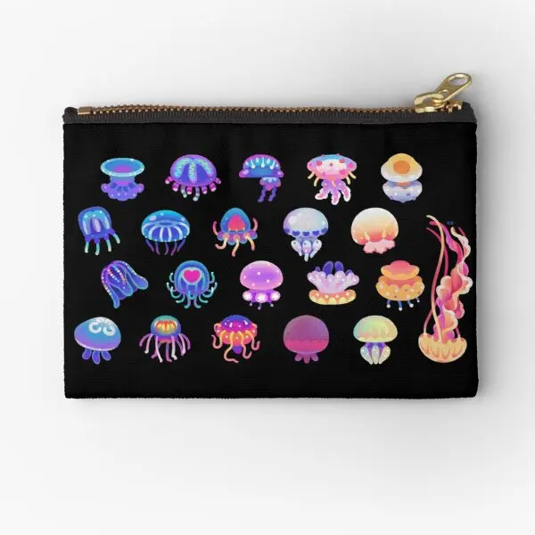 

Jellyfish Day Zipper Pouches Storage Key Money Pocket Bag Small Underwear Women Packaging Cosmetic Socks Men Wallet Coin Pure
