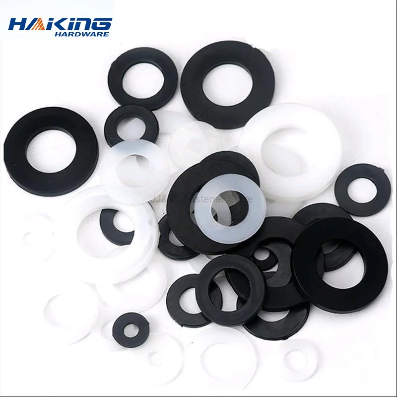 

M2 M2.5 M3 M4 M5 M6 M8 M10 M12 M14 M16 M18 M20 White Black Nylon Plastic Flat Washer Plane Spacer Insulation Seals Gasket Ring