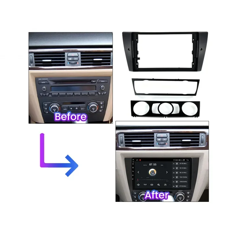 9-дюймовый адаптер автомобильной рамы для BMW 3 E90 E91 E92 E93 2004-2012 большой экран 2 Din android