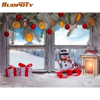 ruopoty diy pictures by number christmas kits drawing on canvas painting by numbers window hand painted paintings gift home deco