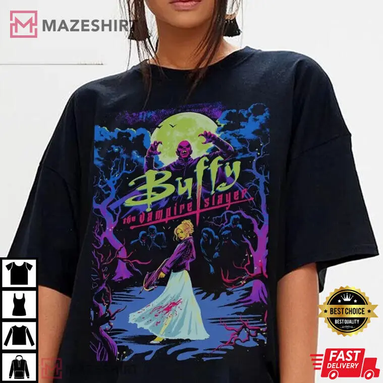 1998 черная хлопковая футболка для мужчин и женщин с рассекающим вампира семейная