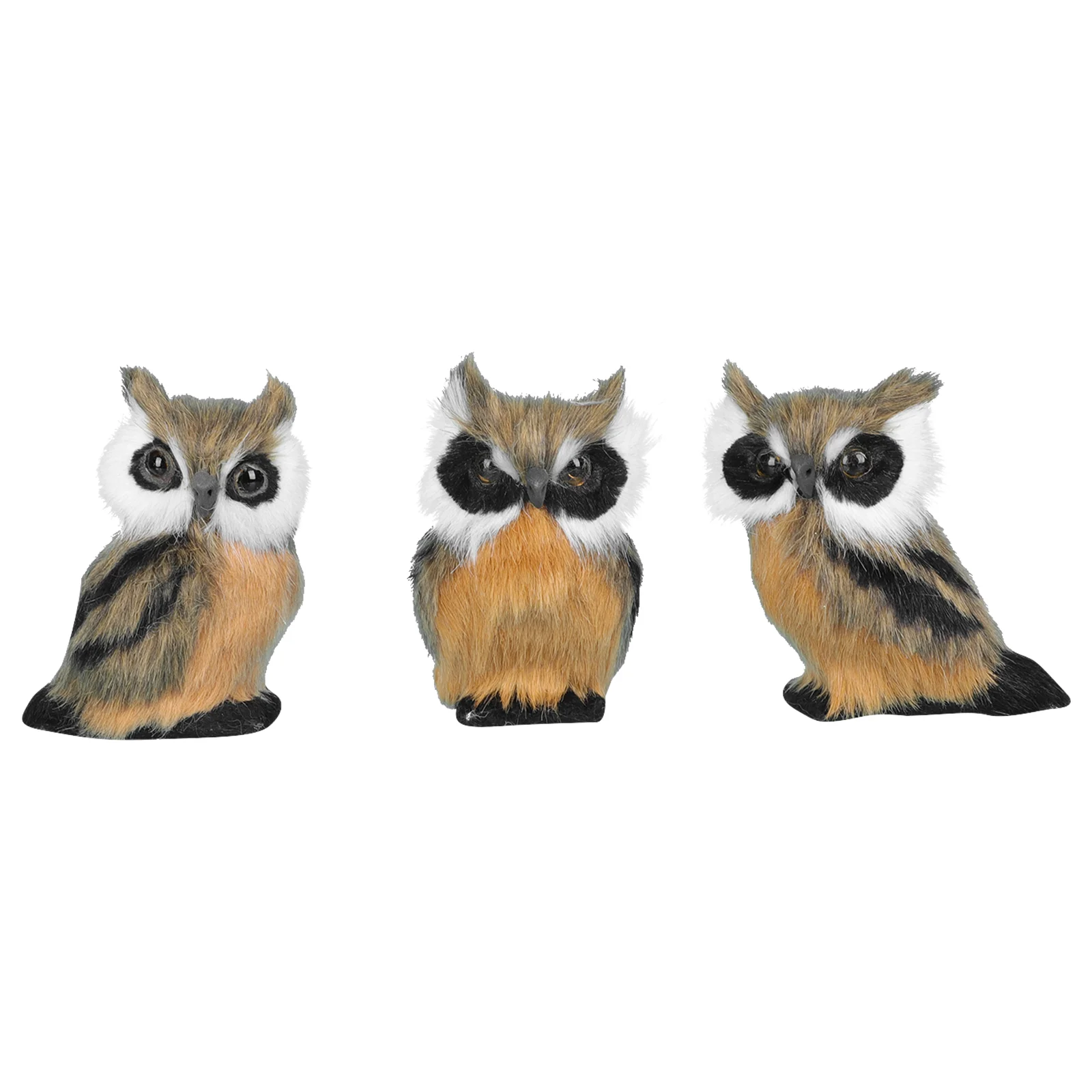

Owl Ornament Decor Decoration Tree Bird Christmas Animal Furry Plush Sculpture Adornment Simulation Desktop Hanging Artware