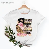 even in the midst of my storm i see god working it out for me graphic print t shirt black women melanin black girl magic tshirt