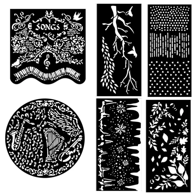 Резка металла росы ветки снежинки листья музыкальные диски силиконовый штамп