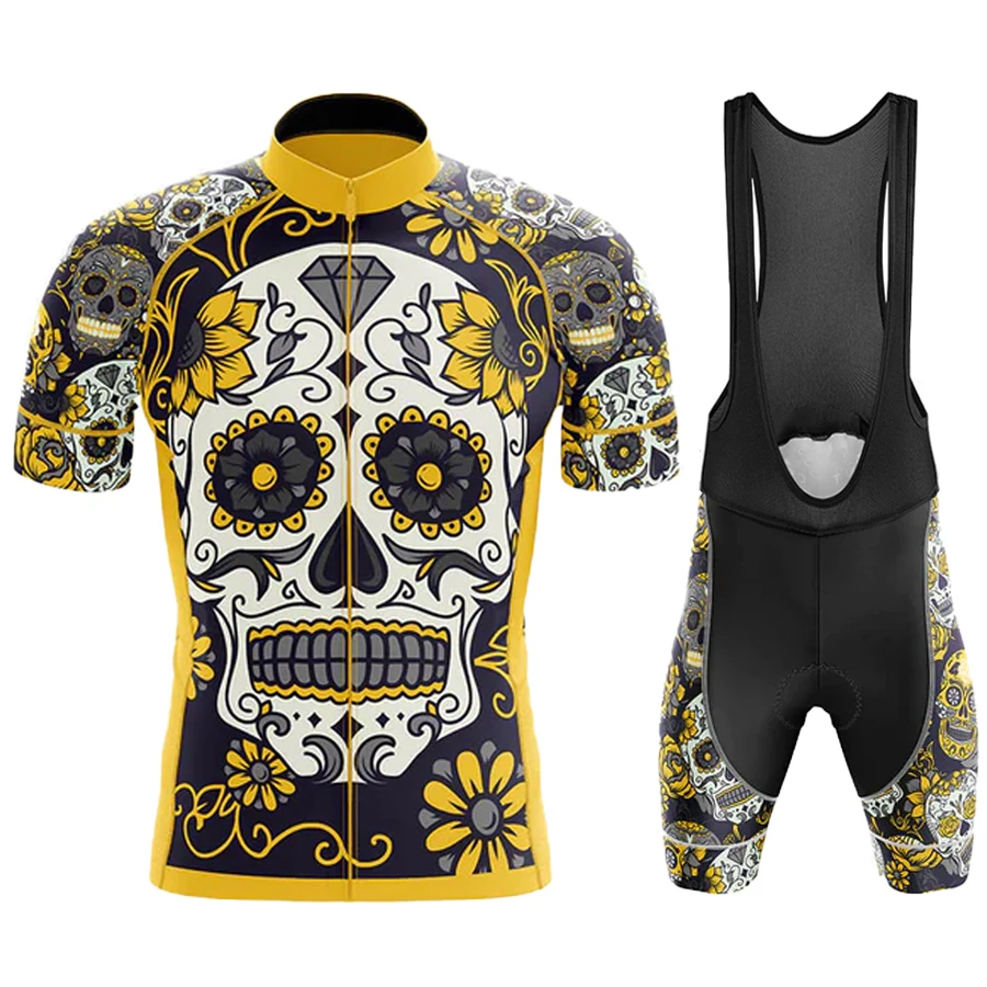 Men's Cycling Shorts Complete 2023 Uniform Skull Tricuta Man Clothing Sportswear Mtb Summer Outfit Set Jersey Professional Shirt