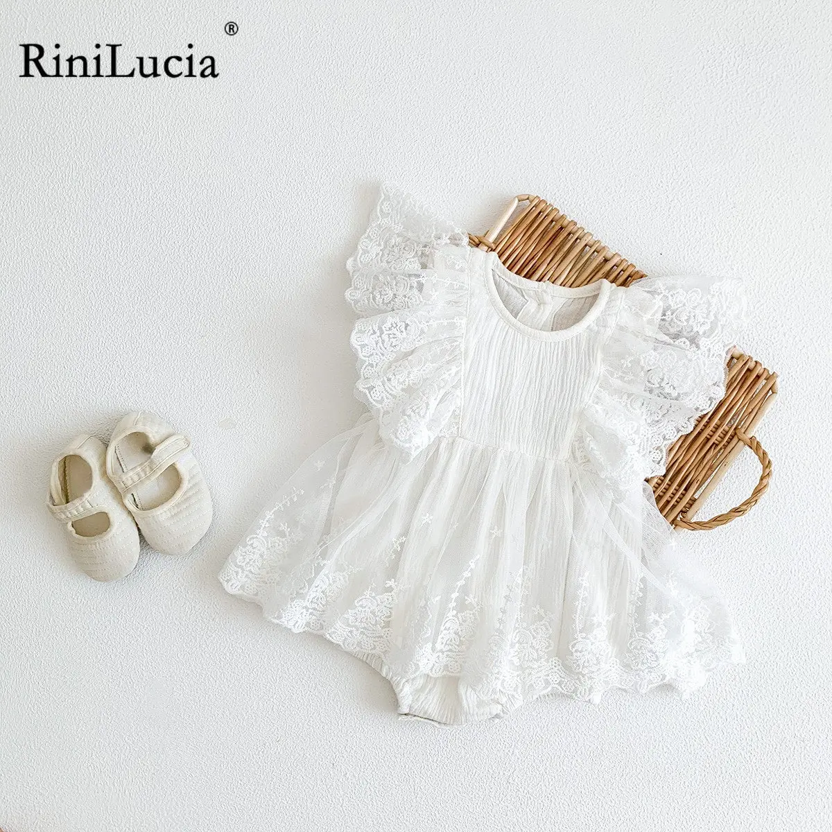 

RiniLucia 2023 Summer Baby Clothes Romper for Newborns Bodysuit Children's Clothing Girl Bodysuit Overalls Baby Girls Costume