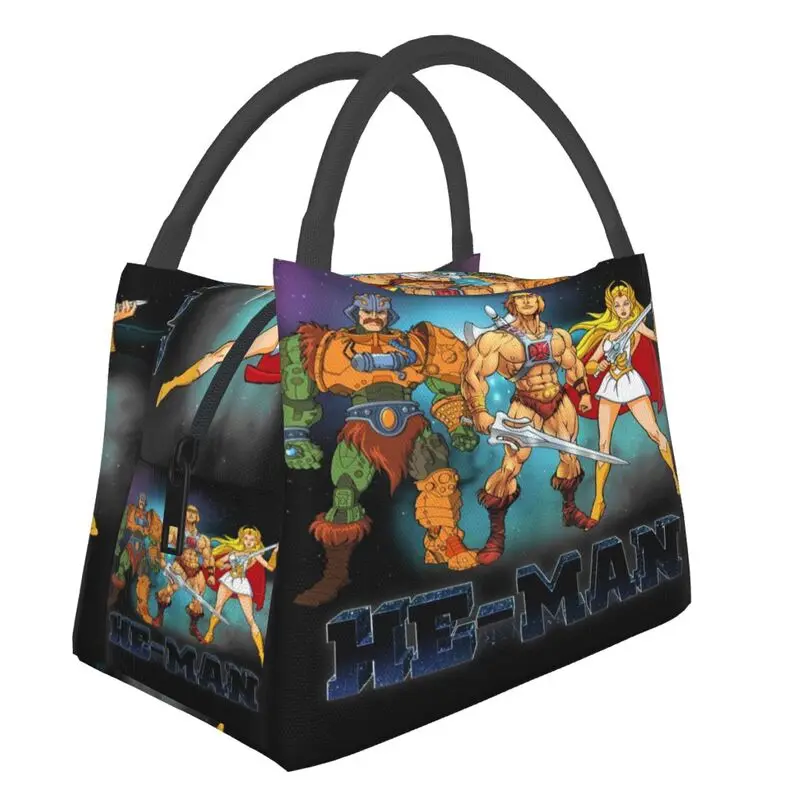 

Masters Of The Universe He-Man Trinity Insulated Lunch Bag for School Office Anime Film Leakproof Thermal Cooler Bento Box Women