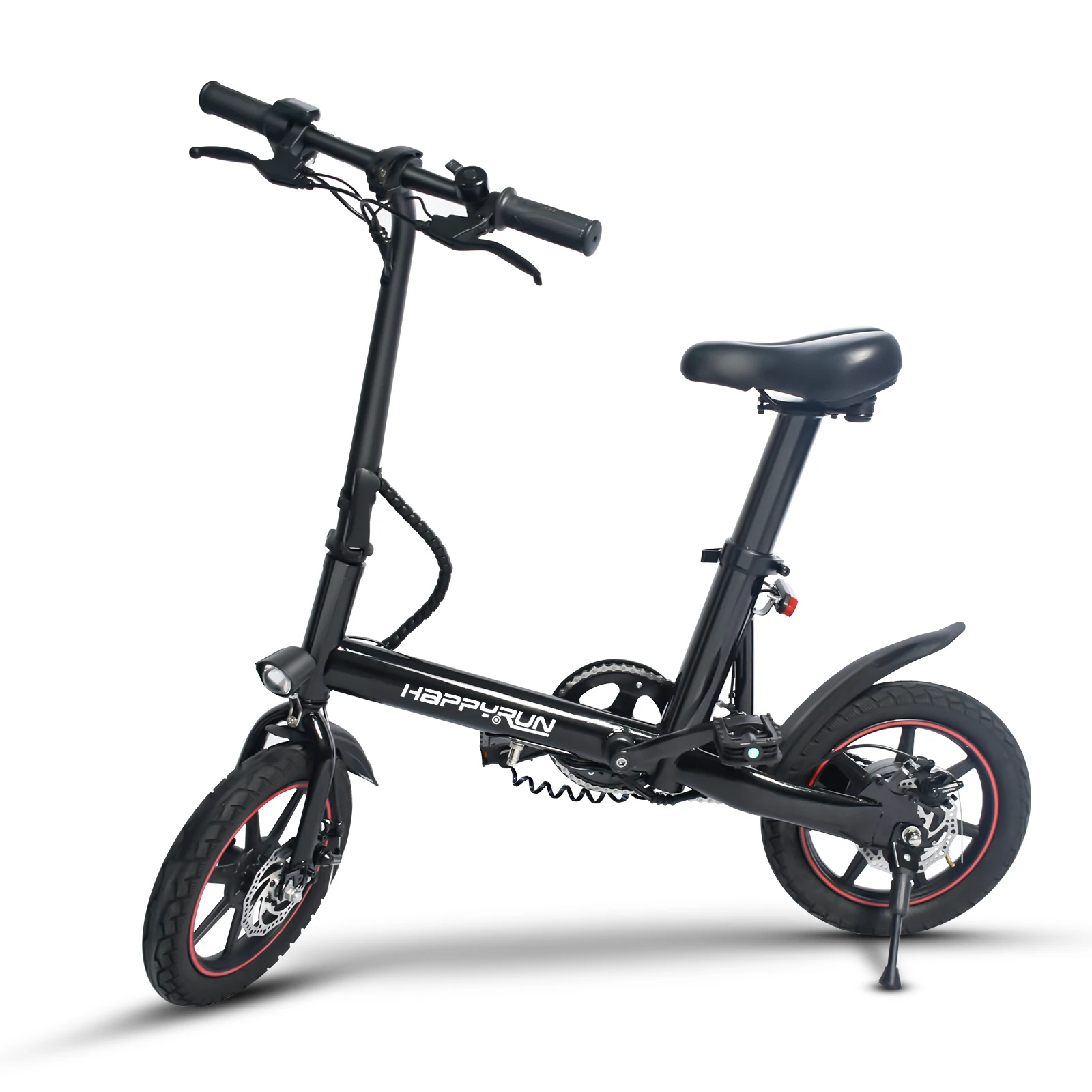 

Adult Folding Electric Bikes 14 inch Fat Tire Inflatable Road Tyre 36V,6Ah Ebike City Commuter Multi-Shock Absorption Motor