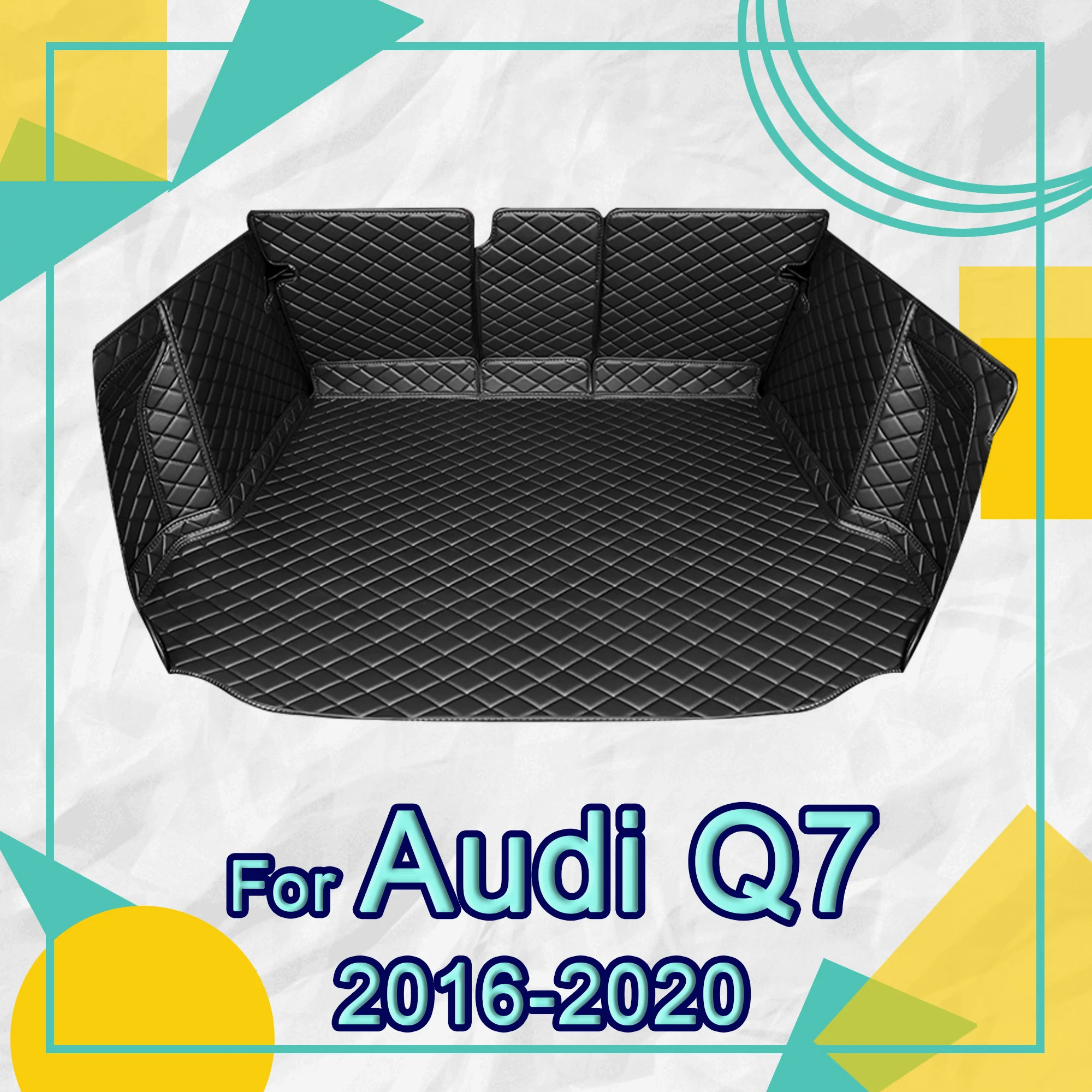 

Коврик для багажника автомобиля APPDEE для Audi Q7, семи сидений 2016, 2017, 2018, 2019, 2020, коврик для подкладки груза, аксессуары для интерьера