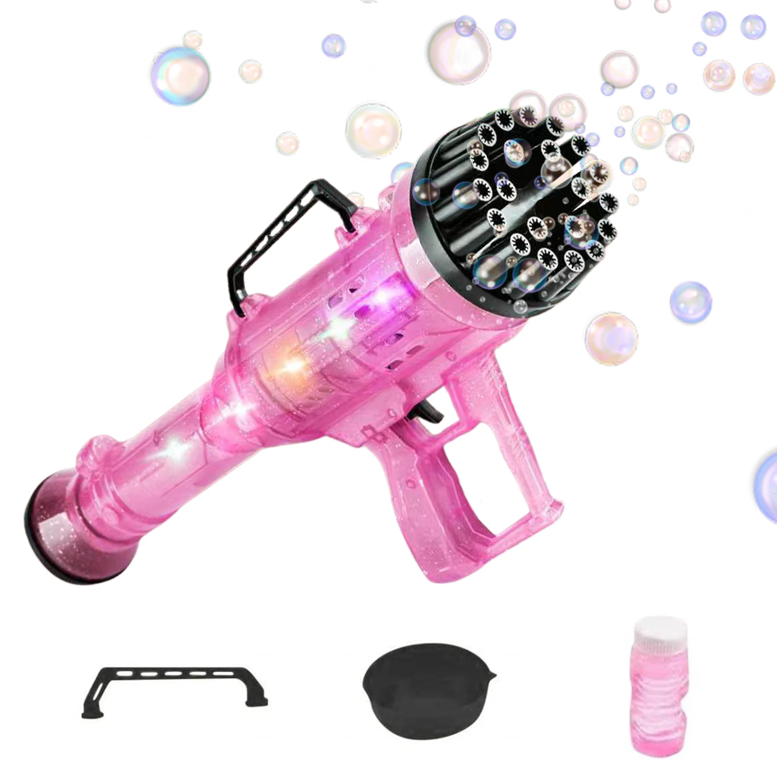 

21-Hole Bubble Maker With Colorful LightsColorful Lights Bubble Blaster Outdoor Toys For Children Bubble Maker With Colorful