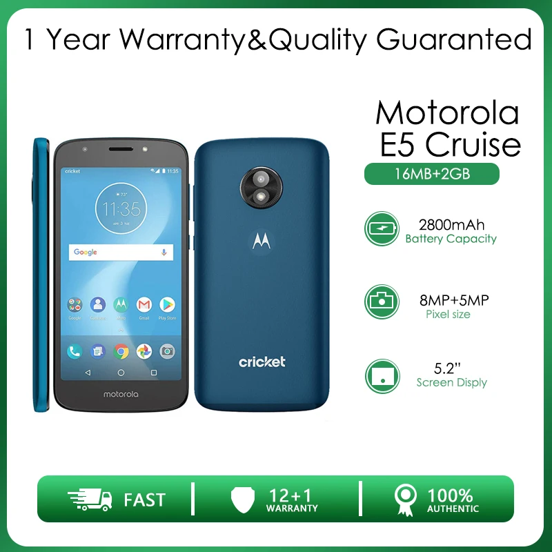 Motorola Moto E5 круиз XT1921 Восстановленный Оригинальный разблокированный 5 2 дюймовый