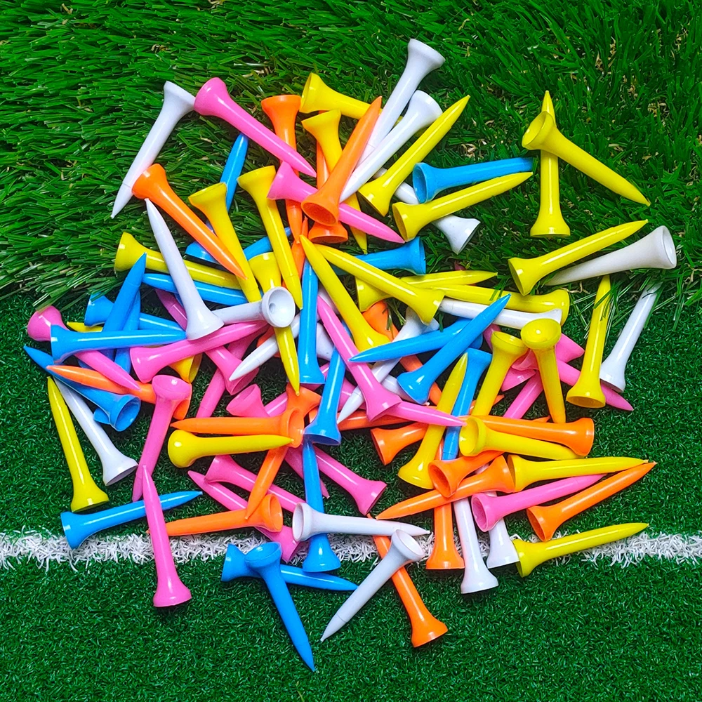 200 искусственные деревянные Тройники для гольфа Разноцветные держатели мячей
