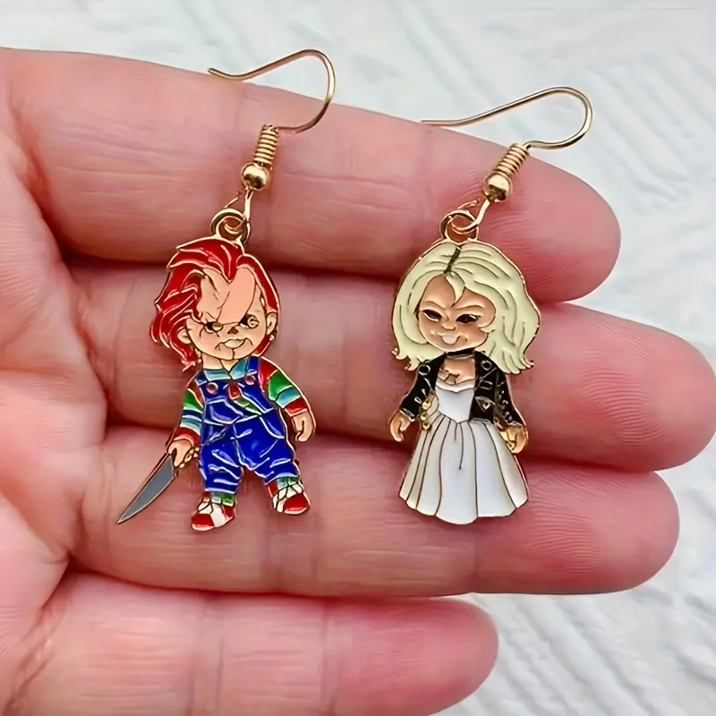 Эмалированные Серьги Vedawas в стиле Хэллоуин асимметричные женские аксессуары