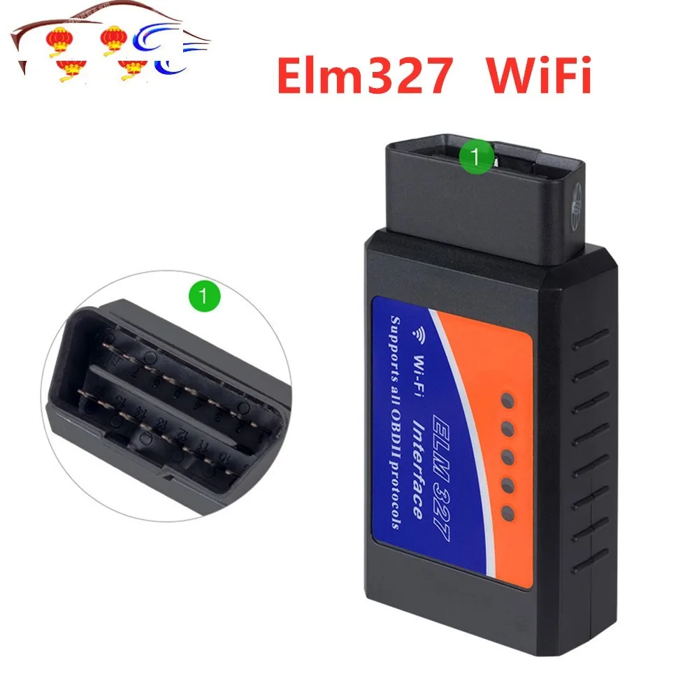 2021 Car Diagnostic Scanner Wifi OBD2 OBDII ELM 327 Auto Scanner ELM327 for IPhone Android Window