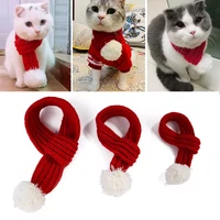 pet knitted scarf lovely dog cat christmas ornaments creative collar knitted fabrics short plush s m l