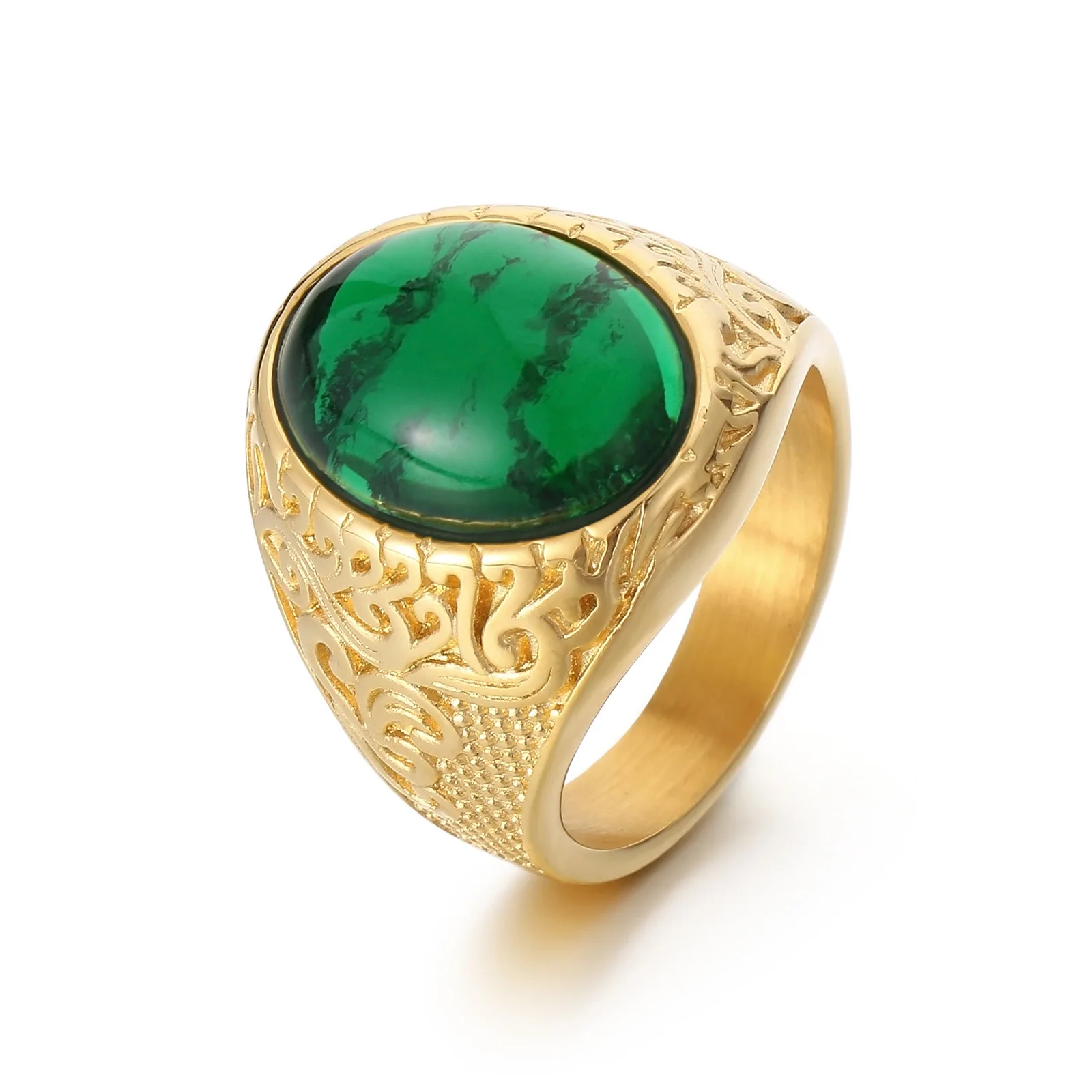 Мужское кольцо из титановой стали в европейском и американском ретро стиле