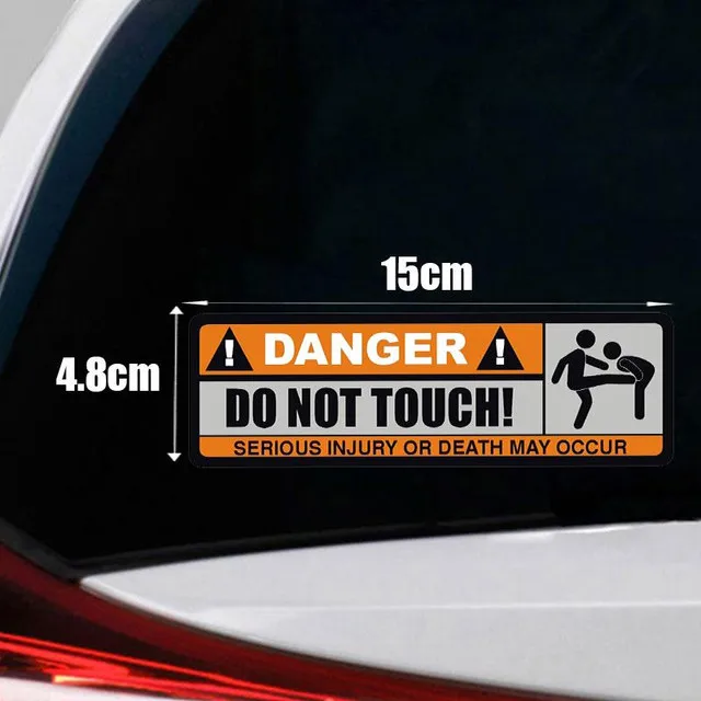 

My car Touch Won 'T Burn Notice Funny Sticker 3 Pcs A
