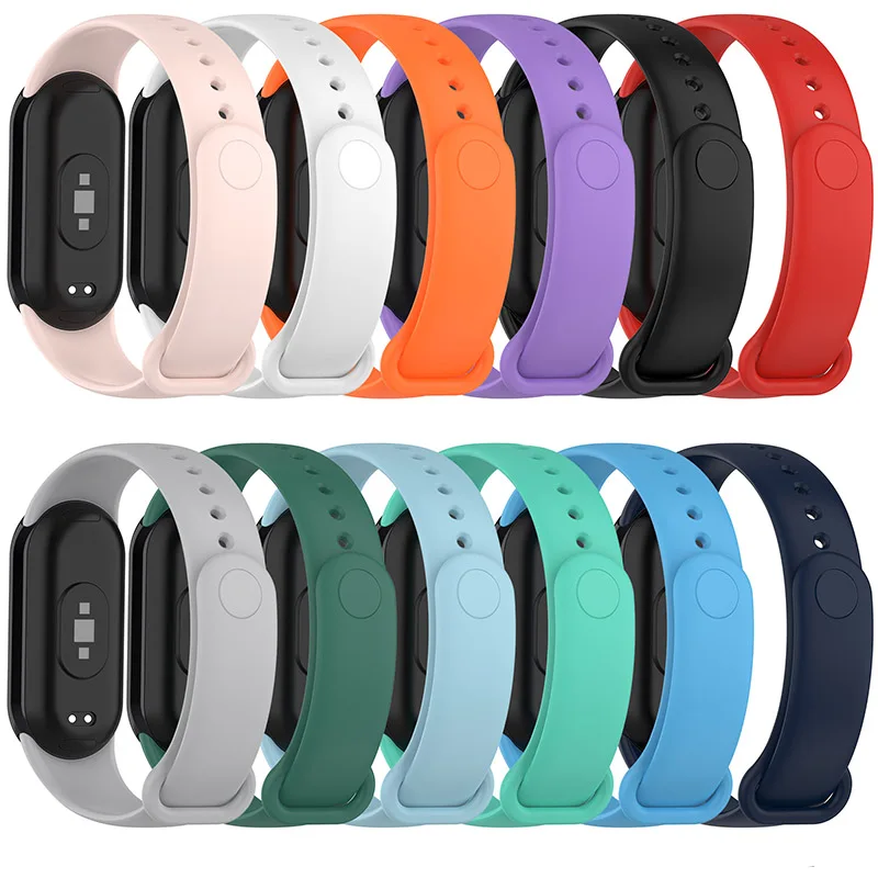 Silicone strap for Xiaomi Band 8 NFC Sport Smart Watchband bracelet Replacement wristband Miband8 correa mi band 8 Accessories