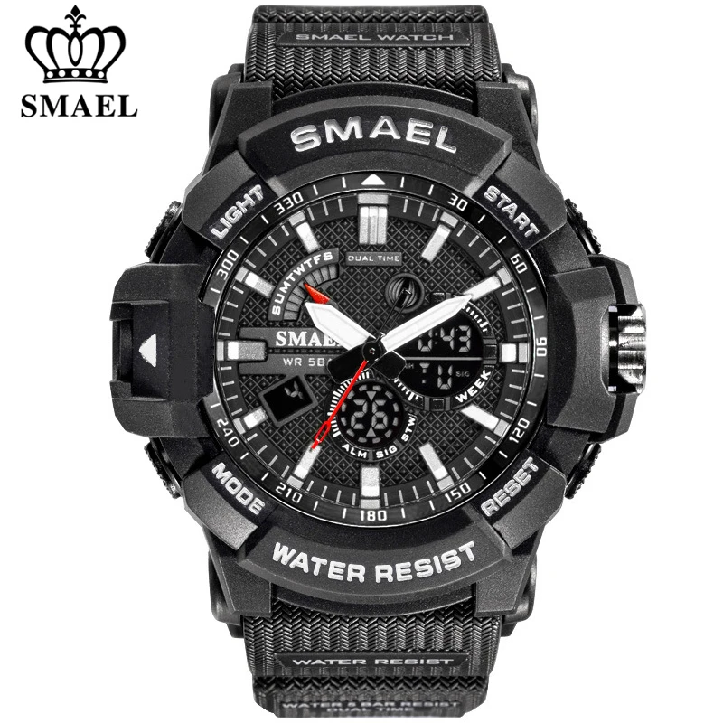 

SMAEL New Fashion Digital-Watch Mens Sports Watches Men Army Military Wristwatch Relogio Masculino Analog Clock Quartz Watch