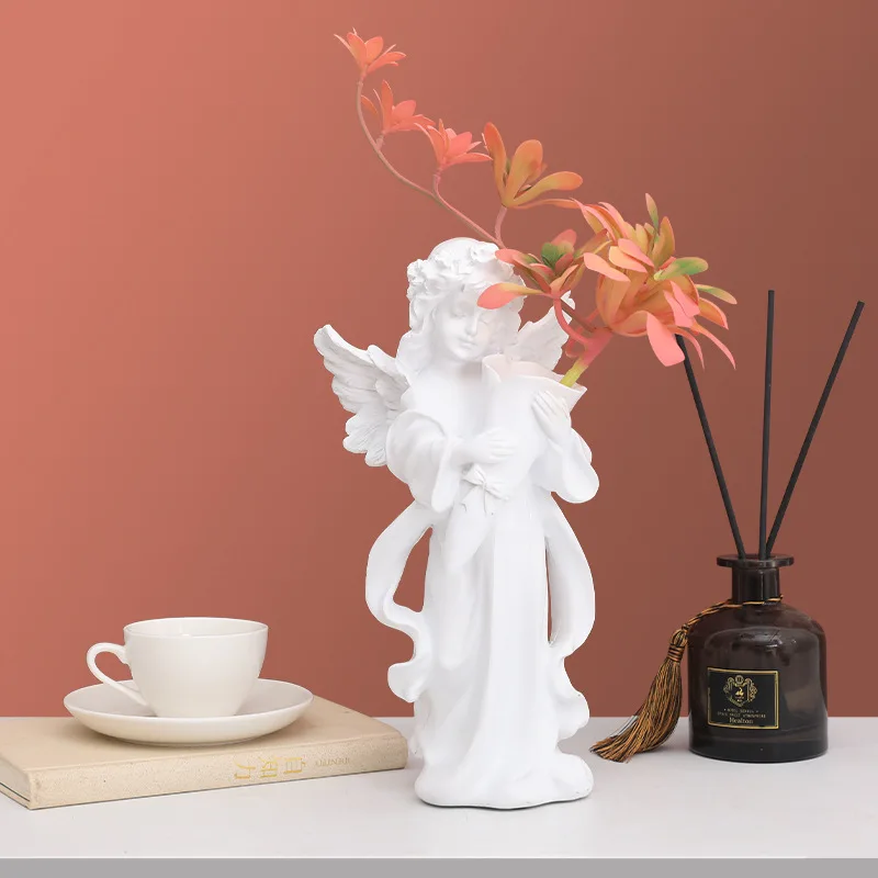 

Nordic Creative Prayer Angel Artificial Flower Succulent Pot Living Room and Dining Room Decorations Decoration Garden Ornament