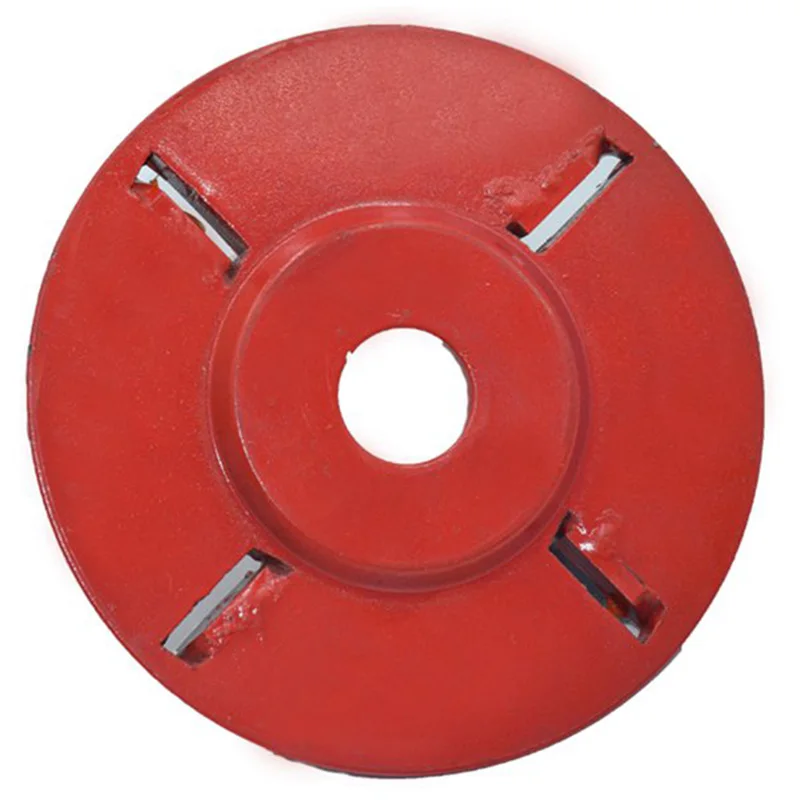 

90Mm Power Wood Carving Disc For 22Mm Angle Grinder Tool Milling Cutter Four-Tooth Arc Woodworking Turbo Plane Disc Grinder