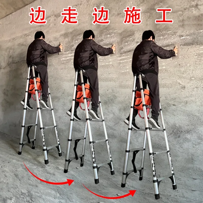 Лестница для ходьбы телескопическая лестница складная Бытовая из алюминиевого