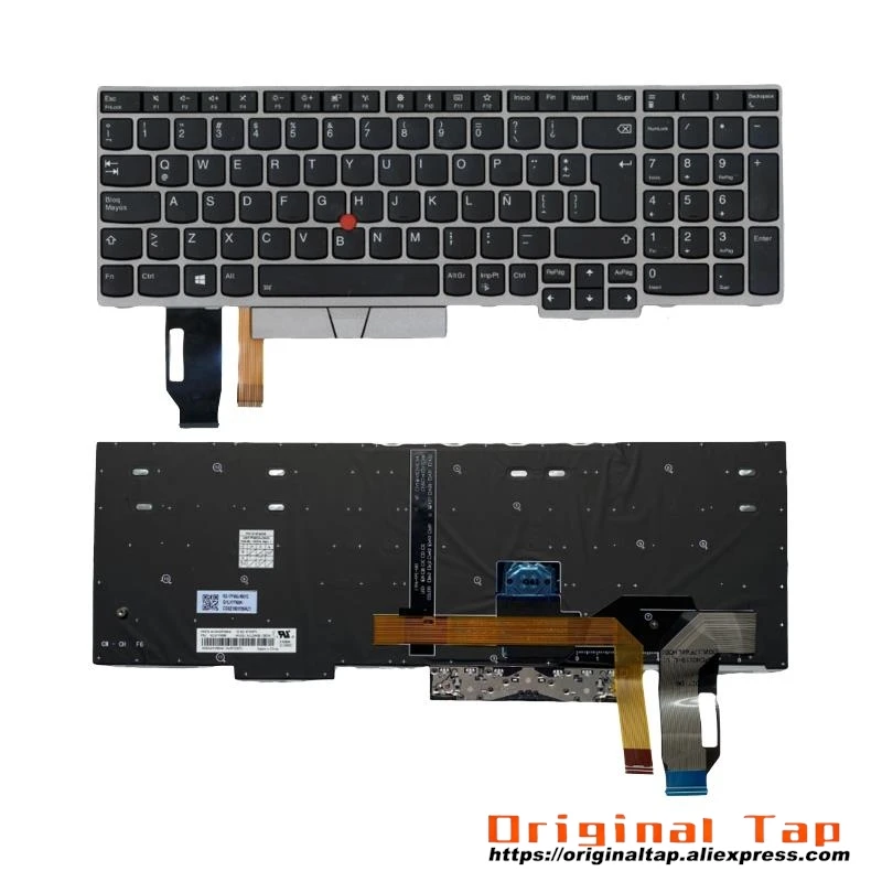 LAS Латинская испанская клавиатура с подсветкой для Lenovo Thinkpad E580 E585 E590 T590 P53S L580 L590 P52