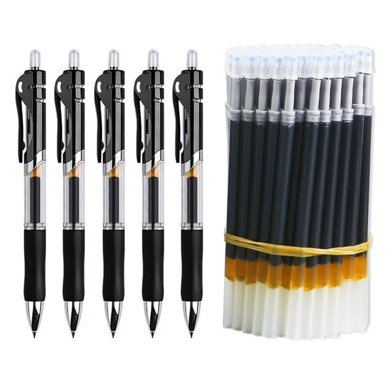 

K35 Gel Pen Set 0.5mm Black/Red/Blue Large Capacity Ball Point Pen Handle Replaceable Refills Rod School Office Supplies